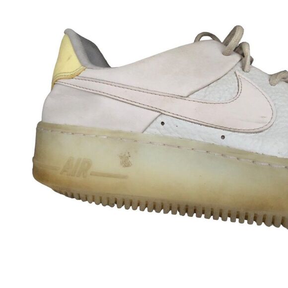 RARE 2018 Nike Air Force 1 Sage Beige Orange Size 9.5 - Picture 10 of 16